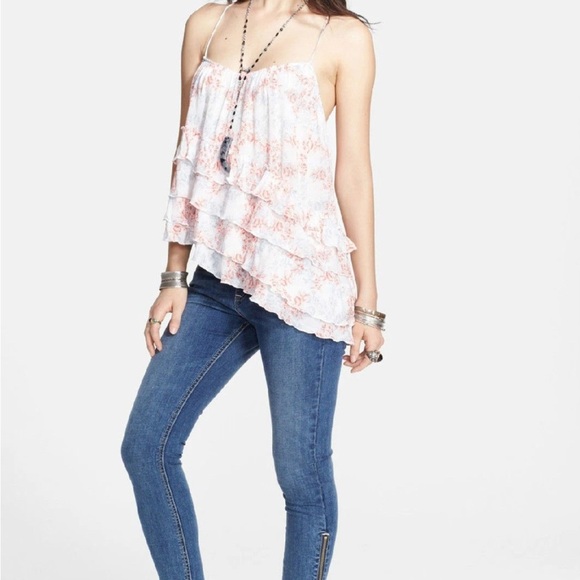 Free People Flutter Asymmetrical Floral Tank Top - Picture 7 of 7